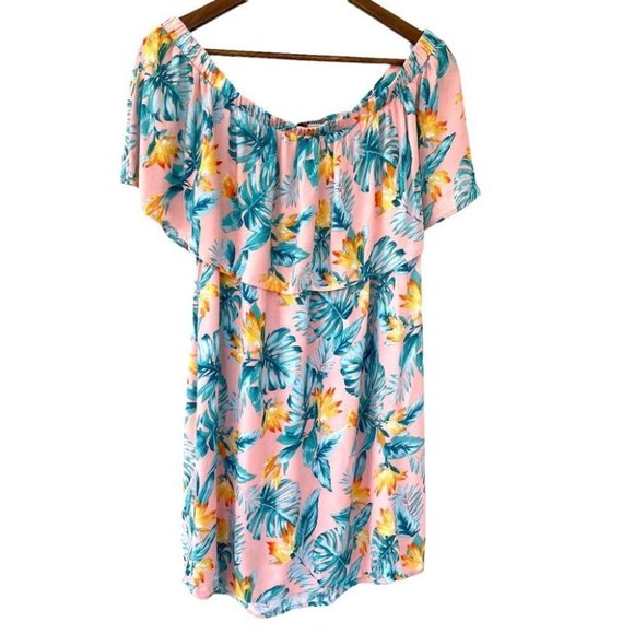 37 - Forever 21 off-shoulder dress with  ruffle, knee length - Picture 4 of 7